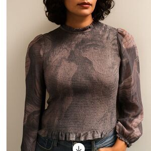 TRUTH swirl patterned Long Sleeve Top XS